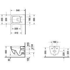 Унитаз Duravit Happy D.2 2221090000 подвесной