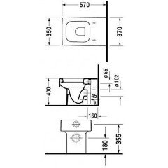 Унитаз Duravit Vero 2117090000 приставной