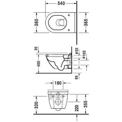 Унитаз Duravit Starck 3 2225090000 подвесной