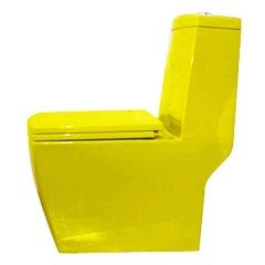 Цветной унитаз Style моноблок 050 желтый