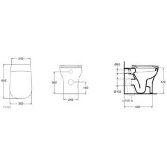 Унитаз Ideal Standard Active T316701 приставной