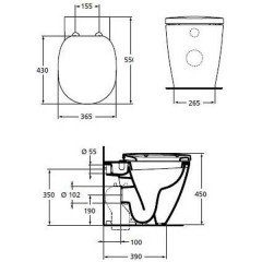 Унитаз Ideal Standard Connect E803401 приставной