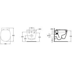 Унитаз Ideal Standard Connect Space E804601 подвесной