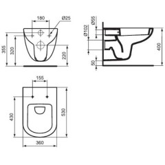 Унитаз Ideal Standard Tempo T331101 подвесной