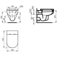 Унитаз Ideal Standard Playa J492701 подвесной