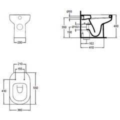 Унитаз Ideal Standard Playa J492501 приставной