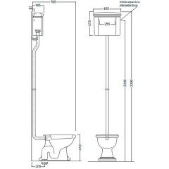 Унитаз Kerasan Retro 101001 с высоким бачком
