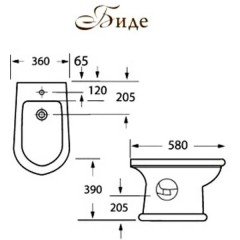 Биде BelBagno Gala