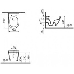 Унитаз VitrA S50 7740B003-0075 Rim-ex подвесной