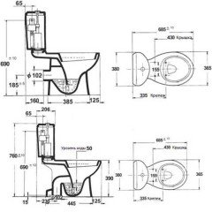 Унитаз Jacob Delafon Patio E4101