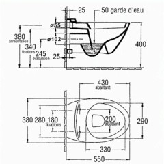 Унитаз Jacob Delafon Presquile E1466 подвесной (Е4440)
