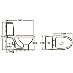 Цветной унитаз Arcus 1215 grey