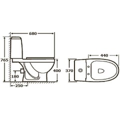 Цветной унитаз Arcus 1215 black
