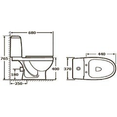 Цветной унитаз Arcus 1215 yellow