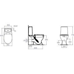Унитаз Ideal Standard Oceane Junior Scandinavian W909701
