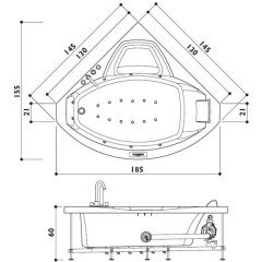 Ванна акриловая Jacuzzi Uma Duo