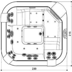 Ванна акриловая Jacuzzi Santorini Pro
