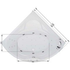Ванна акриловая Aquanet Vitoria 135x135