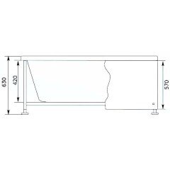 Ванна акриловая Aquanet Vitoria 135x135