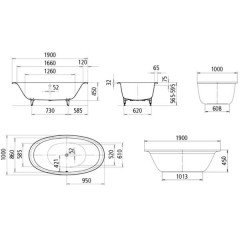 Ванна стальная Kaldewei Avantgarde Ellipso Duo Oval 232-7