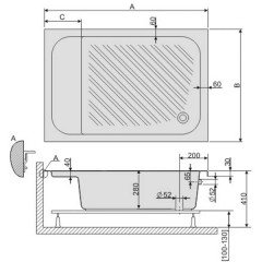Акриловый поддон Sanplast Bzs/CL 80x100x28