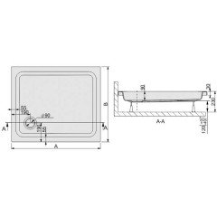 Акриловый поддон Sanplast B/FREE 80x100x9