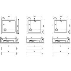 Акриловый поддон Dolphin Стиль 80x80x5