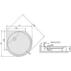Акриловый поддон Sanplast BNOza-ALT/EX 100x100x7,5