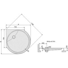 Акриловый поддон Sanplast BNOp-ALT/EX 100x100x7,5