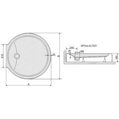 Акриловый поддон Sanplast BPOza-ALT/EX 100x100x7,5