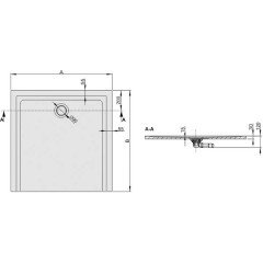 Мраморный поддон Sanplast B-M/SPACE 100x100x1,5