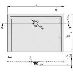 Мраморный поддон Sanplast B-M/SPACE 100x110x1,5