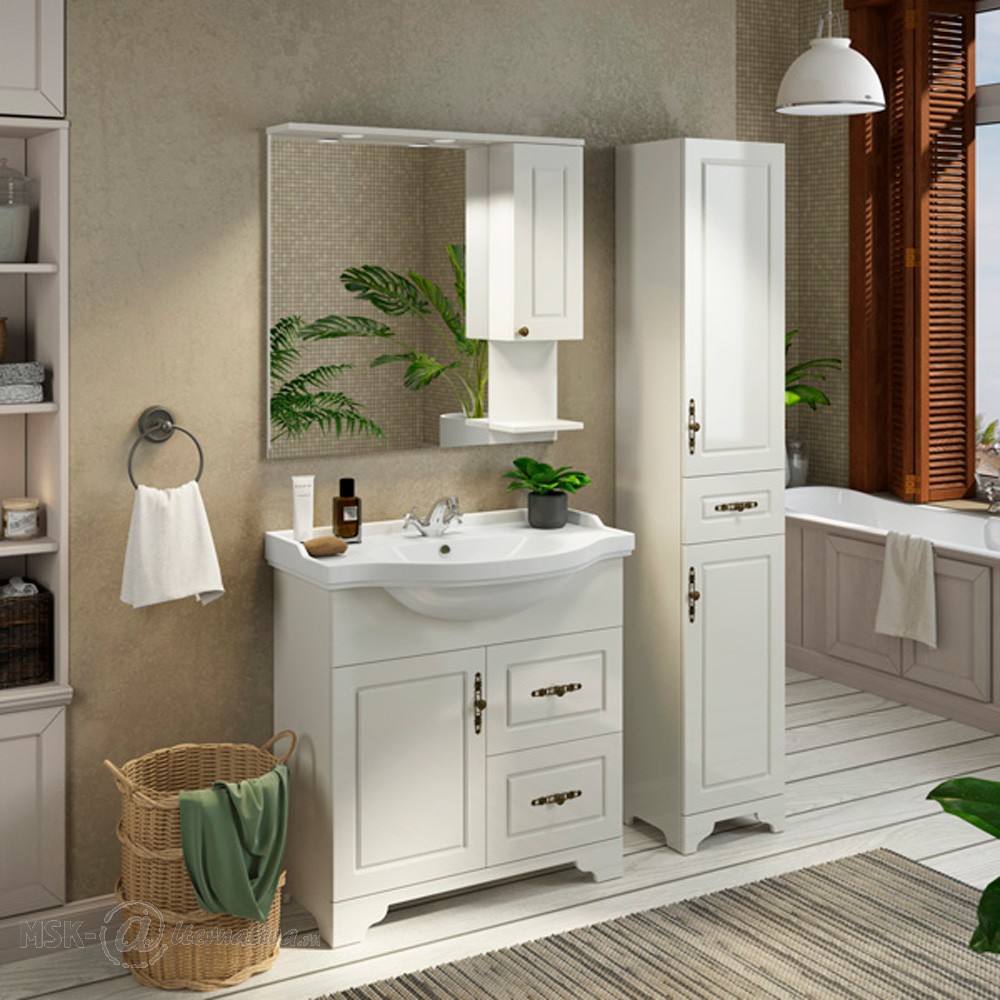 Тумба с раковиной Comforty Севилья 85 слоновая кость