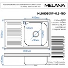 Мойка кухонная Melana 8050 R 005 t R (*10)