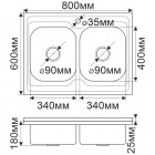 Мойка кухонная Melana 8060 S 061 t (*5)