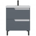 Тумба с раковиной СаНта Антарес 70 напольная графит