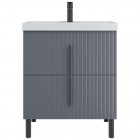 Тумба под раковину СаНта Юпитер 70 напольная графит 700543