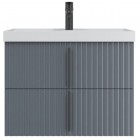 Тумба под раковину СаНта Юпитер 70 подвесная графит 700544