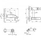 Смеситель для ванны Bravat Waterfall F673107C-01