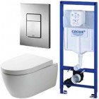 Инсталляция Grohe Rapid SL 38772001 + унитаз SSWW CT2038 (CT4455) ReemFree с сиденьем