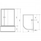 Душевая кабина Aqualux AQ-4072GFR (Wh) Modo-120