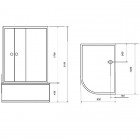 Душевая кабина Aqualux AQ-4073GFL (Wh) Modo-130