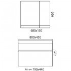 Комплект мебели Edelform-EFP Magica 80