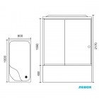 Душевая кабина Royal Bath RB8100BP3-WT L