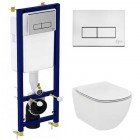 Инсталляция Ideal Standard W3710AA + унитаз Ideal Standard Tesi AquaBlade T007901 с сиденьем