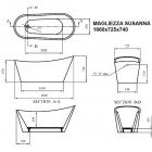 Ванна акриловая Magliezza Susanna RAL 166x72,5