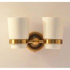 Стакан двойной настенный Magliezza Kollana 80506-br