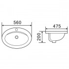 Раковина встраиваемая Sturm Wink ST-WI515621-NBNCR