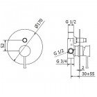 Смеситель для ванны встраиваемый Sturm Krum ST-KRU-54090-CR