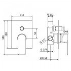 Смеситель для ванны встраиваемый Sturm Stern ST-STE-64090-CR